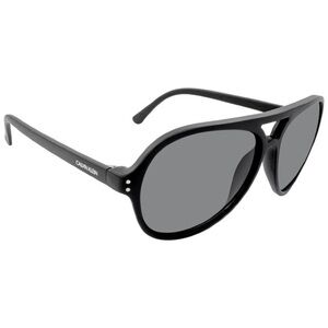 Calvin Klein Black Aviator Sunglasses with Gray Lenses